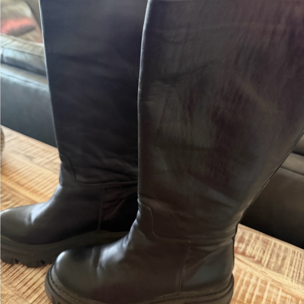 Steve Madden Henderson Black Leather Footwear